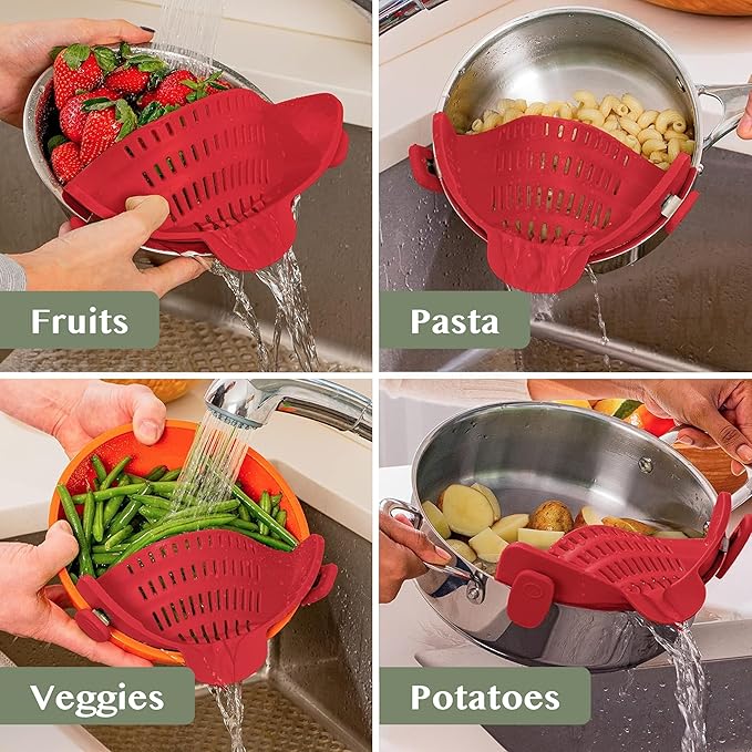 Kitchen Gizmo Snap N Strain Silicone Pot Strainer - Image 7