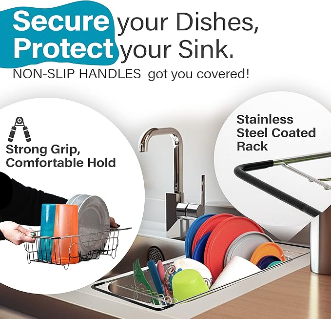 Better Houseware Over Sink Dish Drying Rack Space-Saving Dish Rack - Image 3