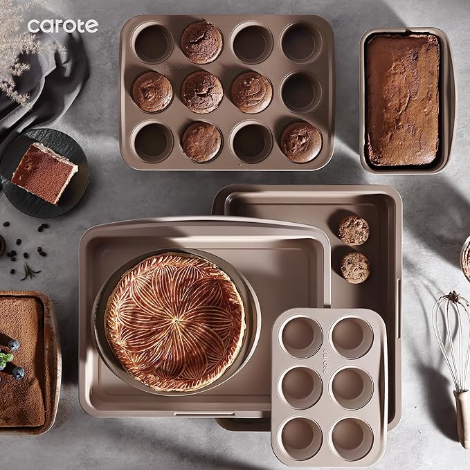 CAROTE 7-Piece Nonstick Stackable Baking Pans Set - Image 7