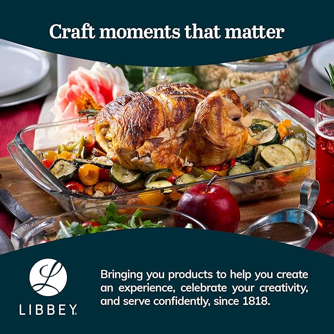 Libbey Baker's Basics 3-Piece Rectangular Glass Casserole Baking Dish Set - Image 6