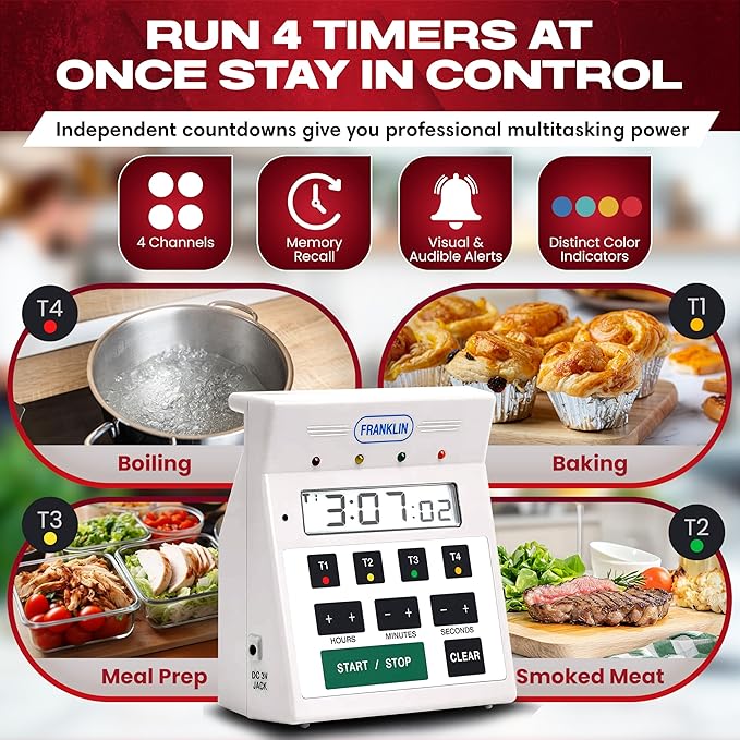 FMP Digital 4 Channel Commercial Kitchen Timer - Image 2