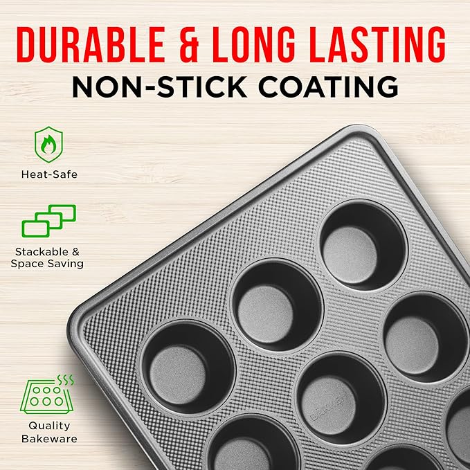 Bakeware Set – 8 Piece – Non-Stick Professional Home Bakeware – Multi Sized - Image 4