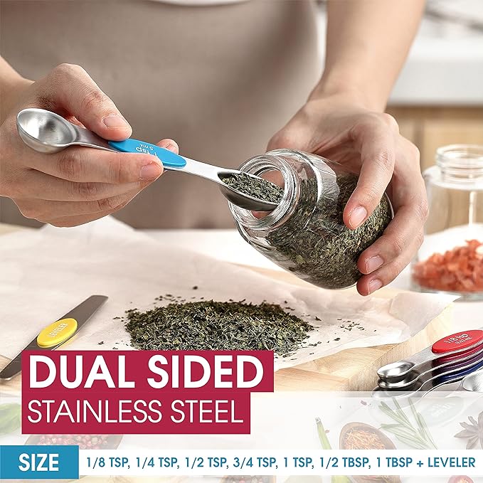 Spring Chef Stainless Steel Magnetic Measuring Spoons Set - Image 3