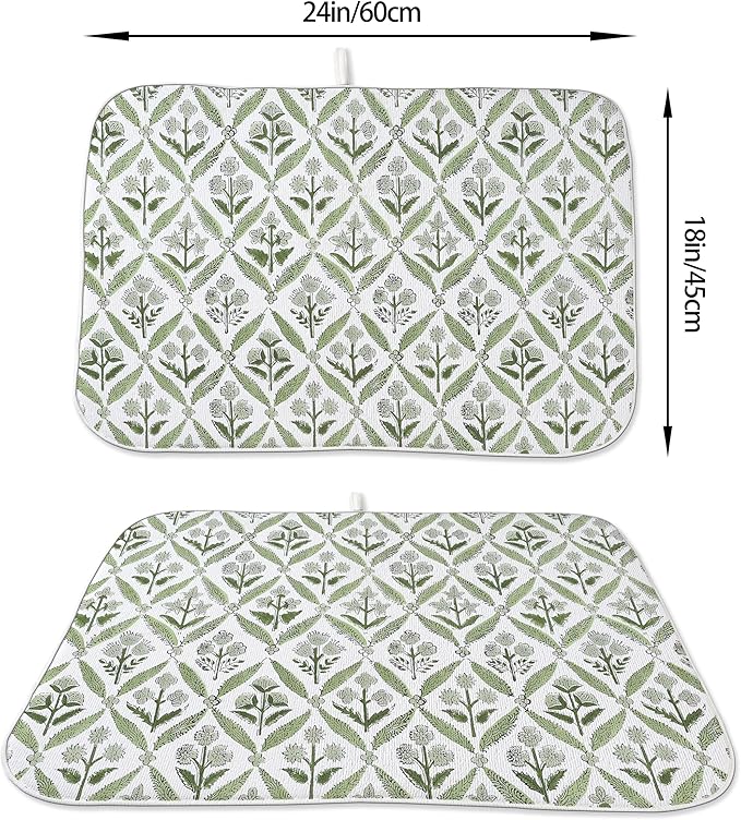 Boho Dish Drying Mat 18x24 Inches - Image 2