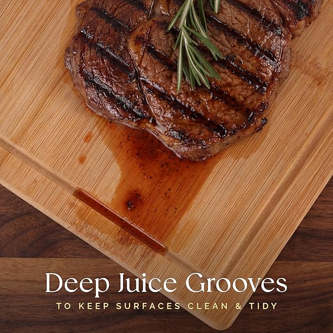 Deer & Oak Premium Extra Large Bamboo Cutting Board - Image 8