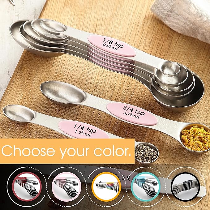Spring Chef Stainless Steel Magnetic Measuring Spoons Set of 8 - Image 7