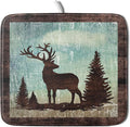 Giwawa Retro Deer Forest Cabin Silhouette Dish Drying Mat Countertop 16x18 Fall by Giwawa