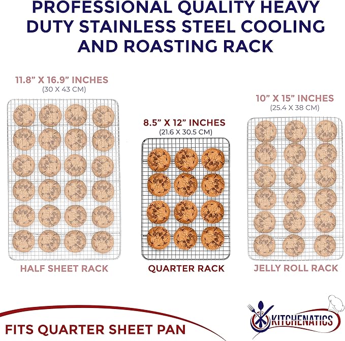 KITCHENATICS Heavy Duty Small Oven Cooling Racks - Image 2