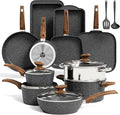 MAISON ARTS 17 Piece Pots and Pans Set Non Stick, Kitchen Cookware Sets by MAISONARTS