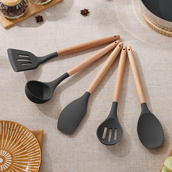 Herogo 5-Piece Cooking Utensils Set, Silicone Kitchen Utensils Set - Image 9