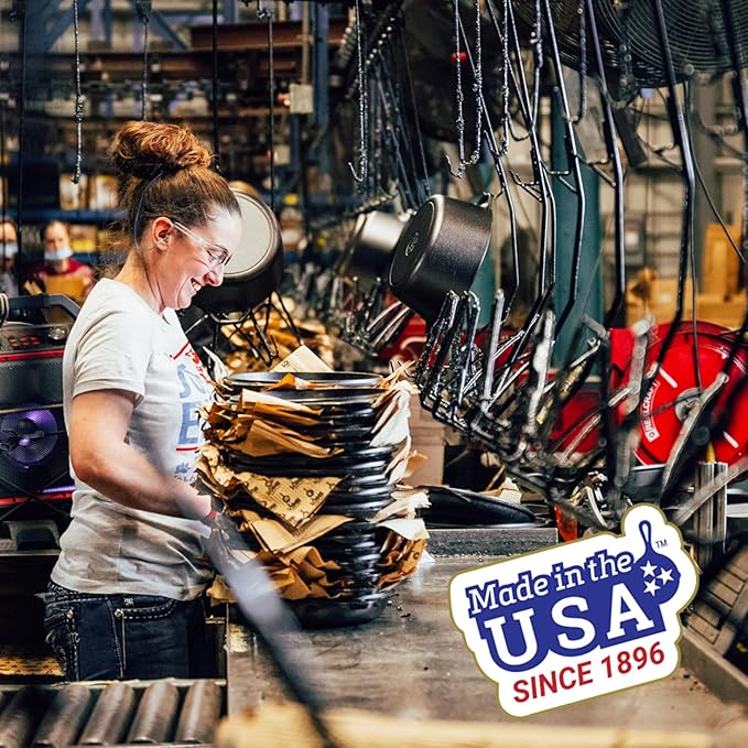 Lodge Seasoned Cast Iron Dual Handle Pan - Image 7