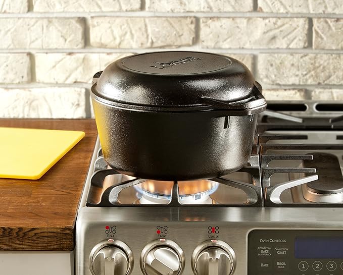 Lodge Cast Iron Double Dutch Oven - Image 6