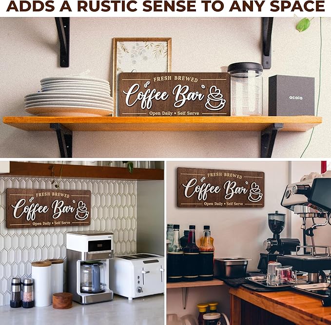 Woodamore Coffee Bar Signs for Wall Decor - Image 4