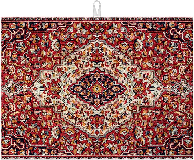 Boho Vintage Ethnic Dish Drying Mat by MOUNTANLLY