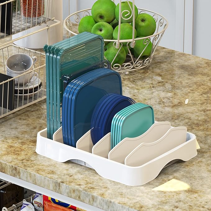 Simple Houseware Food Container Lids Storage Organizer - Image 4