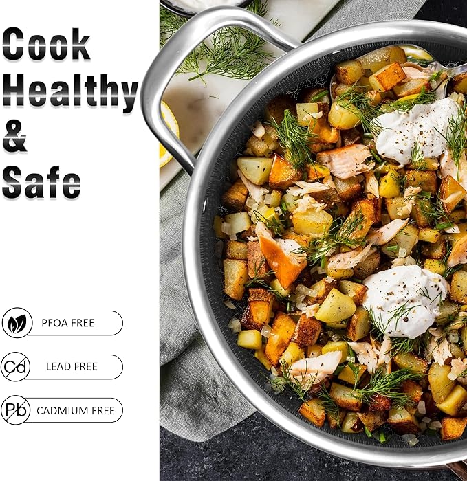 AuFranc™ Hybrid Nonstick 6 Quart Stainless Steel Stockpot - Image 3