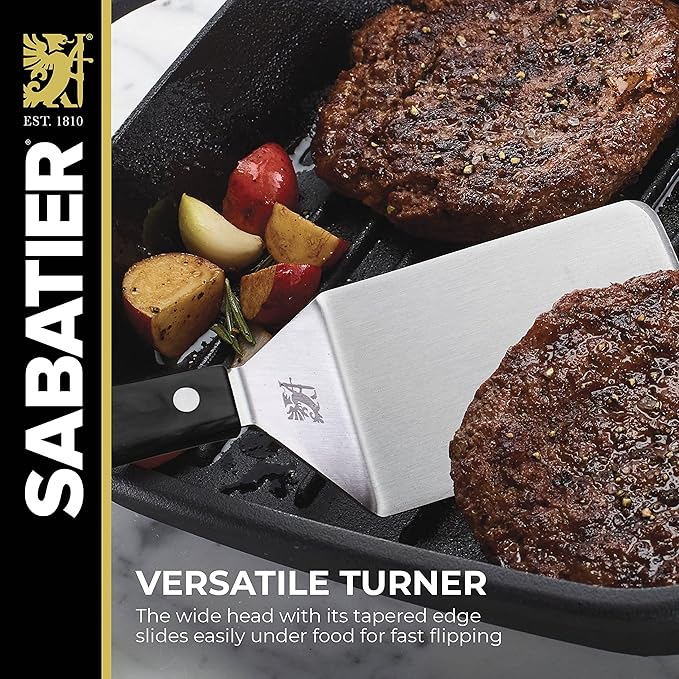 Sabatier Triple Rivet Stainless Steel Wide Turner - Image 5