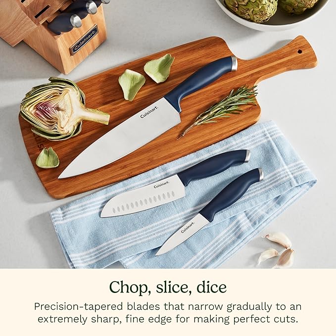 Cuisinart C77SSN-12P Color Pro Collection 12 Piece Knife Block Set - Image 4