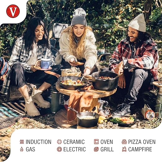Victoria 8-Inch Cast Iron Skillet, Pre-Seasoned Cast-Iron Frying Pan - Image 3