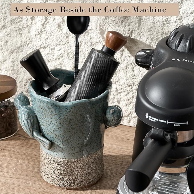 6.38“H Utensil Holder for Kitchen Counter, Modern Farmhouse Cooking Utensil - Image 8