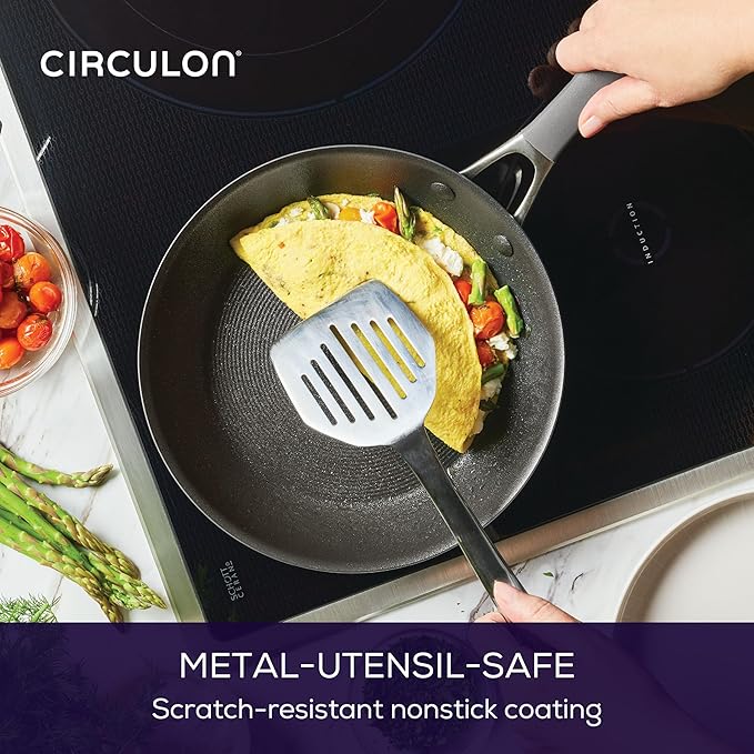 Circulon A1 Series with ScratchDefense Nonstick Induction Frying Pan Set - Image 6