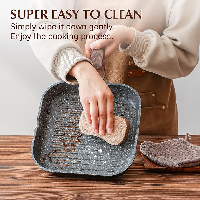 SENSARTE Nonstick Grill Pan for Stove Tops, Versatile Griddle Pan - Image 4