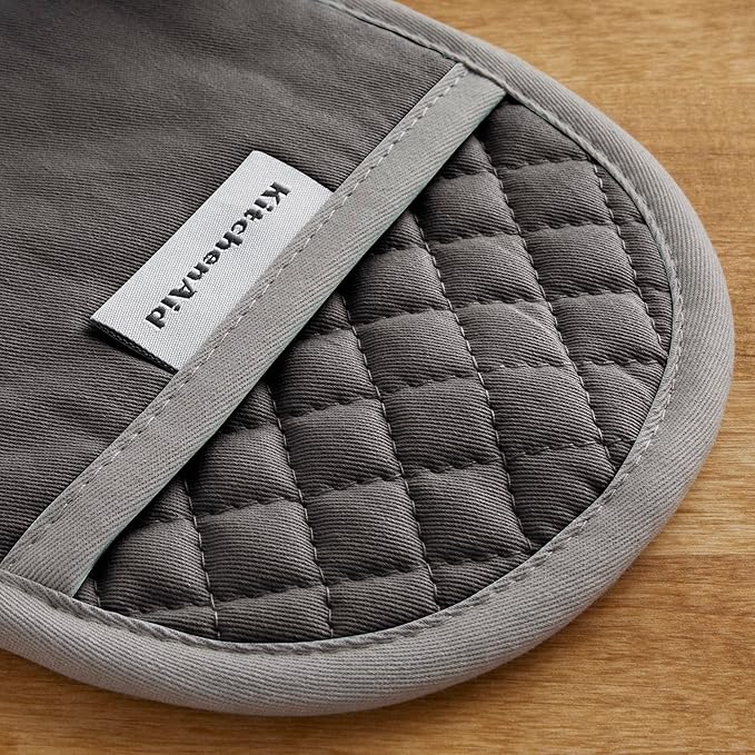 KitchenAid Asteroid Pot Holder 2-Pack Set, Charcoal Grey - Image 3