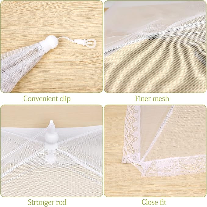 Food Cover Food Tent Set, 2 Extra Large 40"X24" and 6 Standard 17"X17" Mesh - Image 5