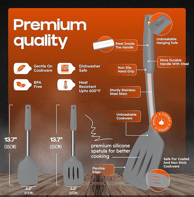 BakeRoyal Silicone Spatula Set - Image 2