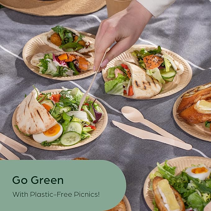 PURPLECLAY Wooden Knives Disposable – 300 Piece Wood Compostable Knives - Image 7