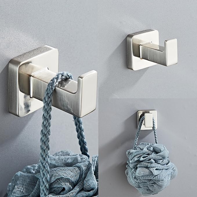 Brushed Nickel Bathroom Hardware Set 4 Pieces, Bathroom Accessories Set - Image 6