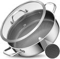 LOLYKITCH 5 QT Hybrid Ceramic Non Stick Tri-Ply Stainless Steel Sauté Pan by LolyKitch
