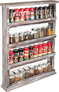 MyGift Wooden Spice Rack Wall Mount, Hanging 4 Tier Seasoning Jar Shelf by MyGiftHome