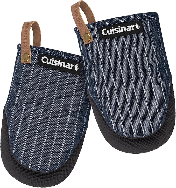 Cuisinart Heritage Mini Oven Mitts – 5.5” x 7” Heat-Resistant Kitchen Mitts by BestBrands