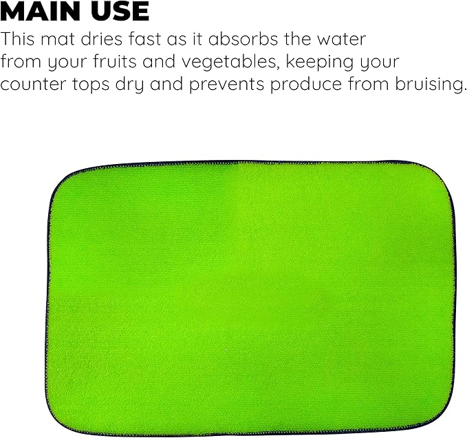 Jacent Microfiber Produce Drying Mat, 12 x 18 inch - Image 3