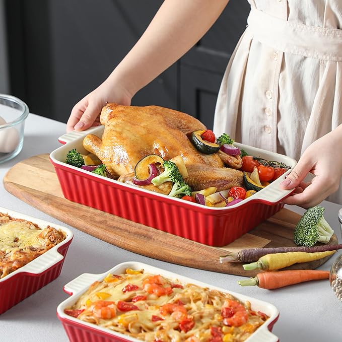 Bakeware Set of 4, MALACASA Porcelain Baking Pans Set - Image 7