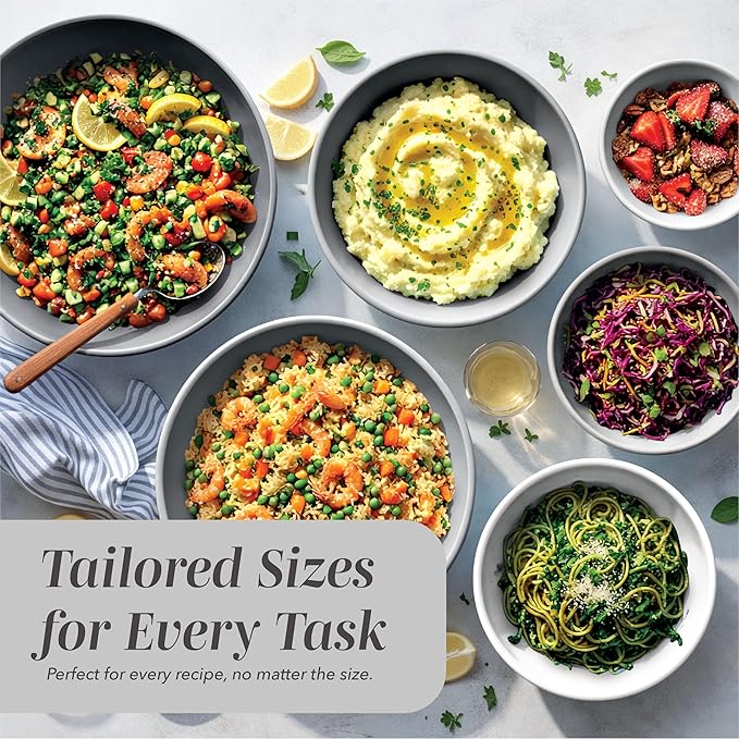 COOK WITH COLOR Mixing Bowls Set with TPR Lids - Image 5