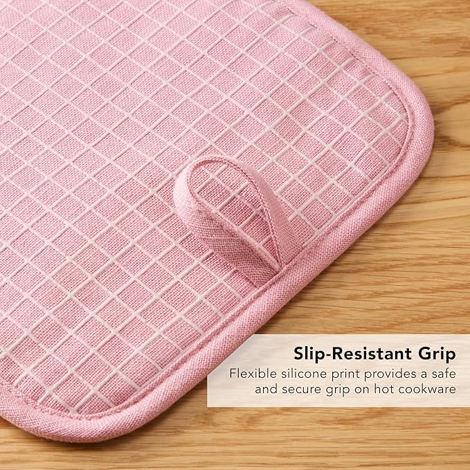 KITCHENAID Gourmet Series Gridlines Pot Holders 2-Pack Set, Heat Resistant up - Image 7