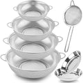 Colander Stainless Steel, 7 Piece Strainers and Colanders Set, Mesh Strainer by ATPWONZ
