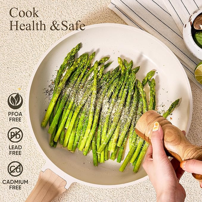 CAROTE 14 Pcs Pots and Pans Set Nonstick, Cookware Set Kitchen Cooking Set - Image 4