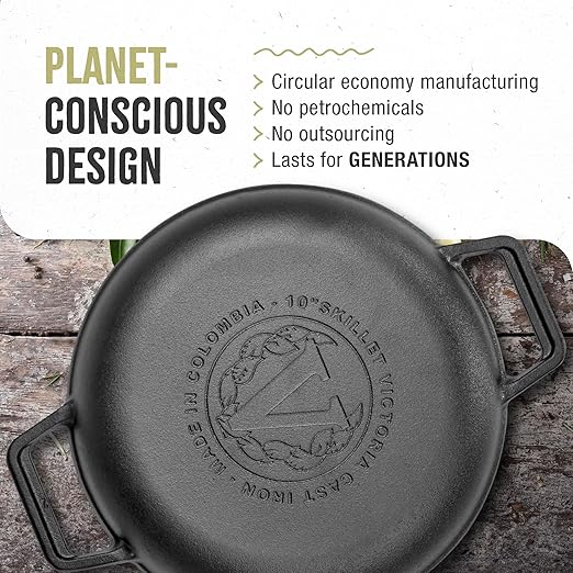 Victoria Cast Iron Round Skillet - Image 6