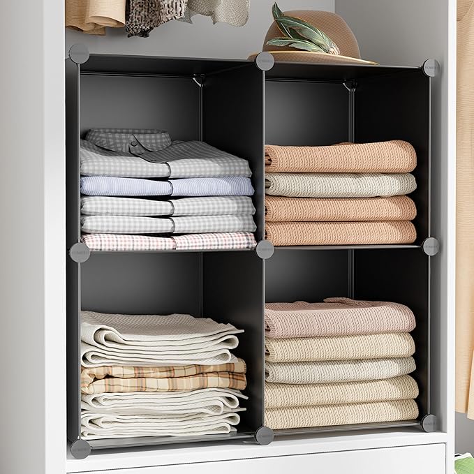 6-Cube Storage Organizer, Closet Organizer Storage Cabinet Shelf Bookcase - Image 4