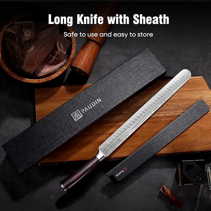 PAUDIN Brisket Knife, 12 Inch Carving Knife Stainless Steel Brisket Slicing - Image 7