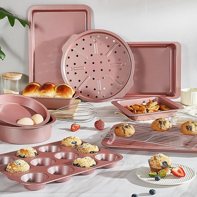 HONGBAKE Bakeware Sets, Baking Pans Set, Nonstick Oven Pan - Image 2