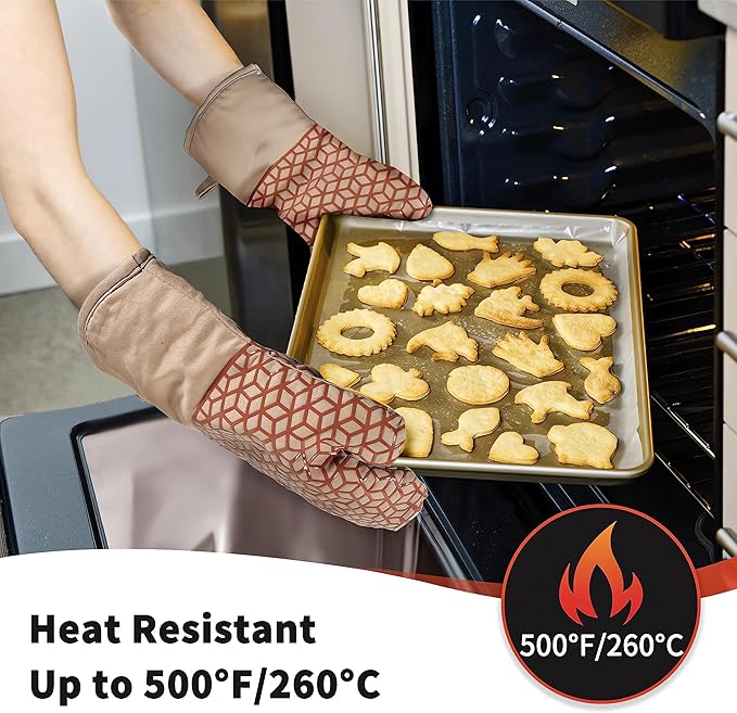 Oven Mitts And Pot Holders Set 6Pcs, Kitchen Oven Glove, High Heat Resistant - Image 2