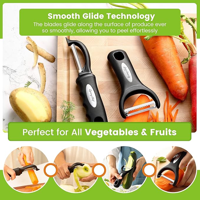 Spring Chef Swivel & Vegetable Julienne Peeler Set - Image 7