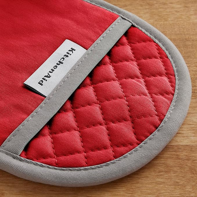 KitchenAid Asteroid Pot Holder 2-Pack Set, Fire Red - Image 4