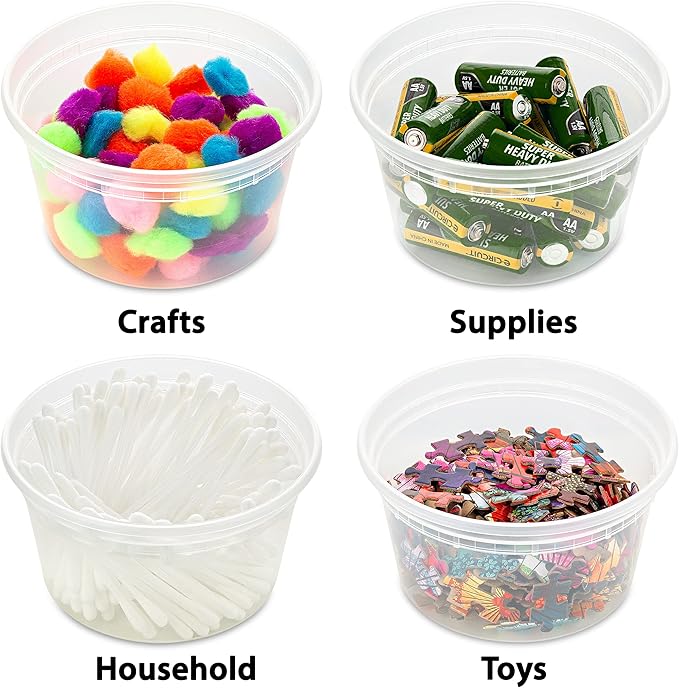 DuraHome Deli Containers with Lids 12 oz. Leakproof 40 Pack BPA-Free Plastic - Image 5