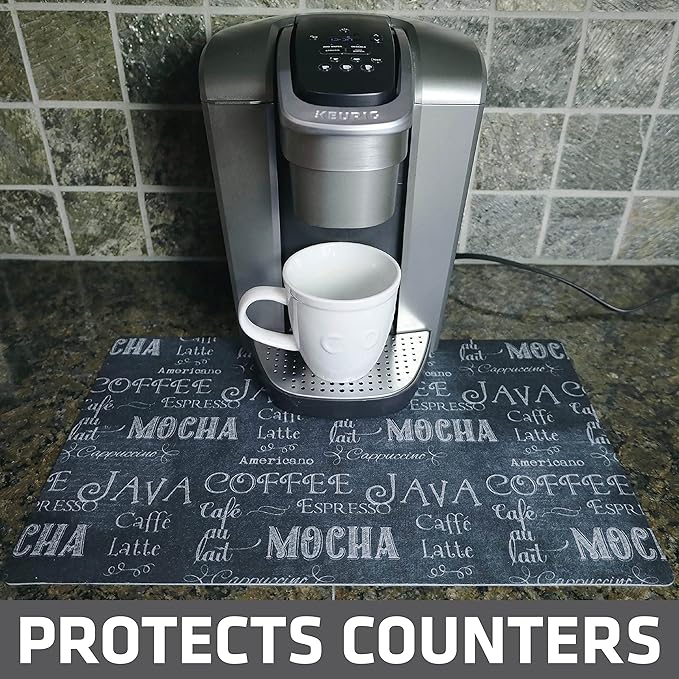 Drymate Coffee Maker Mat, Protects Kitchen Countertops From Spills, Stains & - Image 2