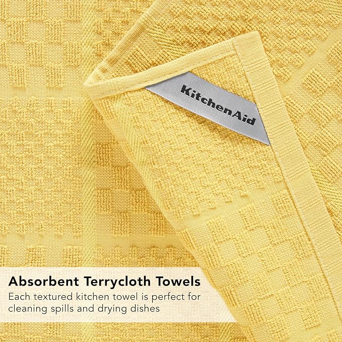 KITCHENAID Quilted Cotton Terry Cloth Oven Mitt, Pot Holder, Kitchen Towel - Image 11